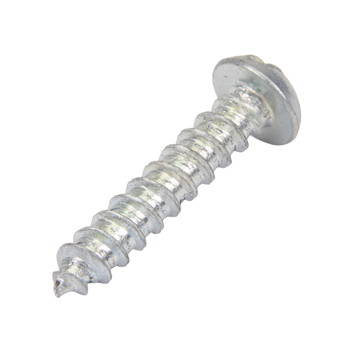 Tapping Screw, Round Head Slotted Drive, Type AB, #10 x 1/2" Length, Steel Zinc Plated by Spaenaur Inc.