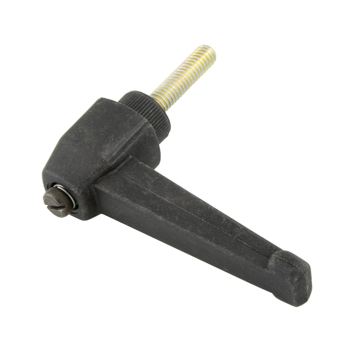 Clamping Lever with 90 Degree Arm, Male Thread 3.70" Length, 5/16"-18 x 1-14" Stud 3.10" Overall Height Thermoplastic Material Black by Spaenaur Inc.