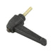 Clamping Lever with 90 Degree Arm, Male Thread 3.70" Length, 5/16"-18 x 1-14" Stud 3.10" Overall Height Thermoplastic Material Black by Spaenaur Inc.