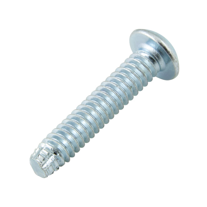 Security Thread-Cutting Screw, 6-Lobe Button HD, Type F #8-32 UNC x 3/4" LG, Recess Tr15, Low Carbon Case Hardened Steel Zinc Plated by Spaenaur Inc.