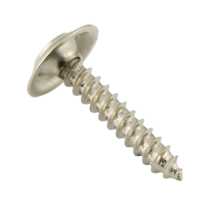 SEMS Tapping Screw Phil Oval #6 HD with Finishing Washer #8 x 5/8" LG, Type A Low Carb Steel Case Hard Nickel Plated by Spaenaur Inc.