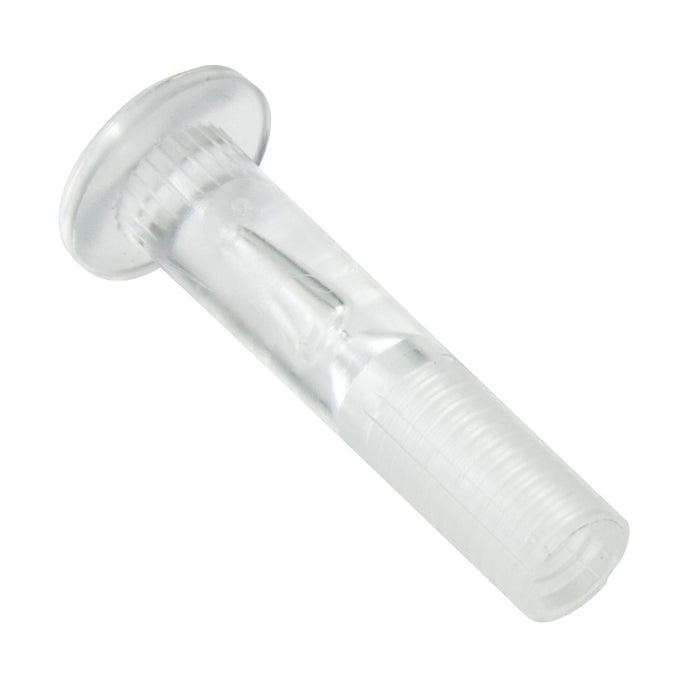 Molded Threaded Plastic Post Unslotted, 7/32" O.D. Barrel #8-32 UNC x 5/8" LG Under Head Cellulose Acetate Butyrat, Clear