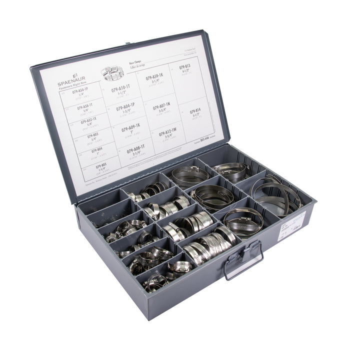 316 Stainless Steel Gear Type Hose Clamps Assortment by Spaenaur Inc.
