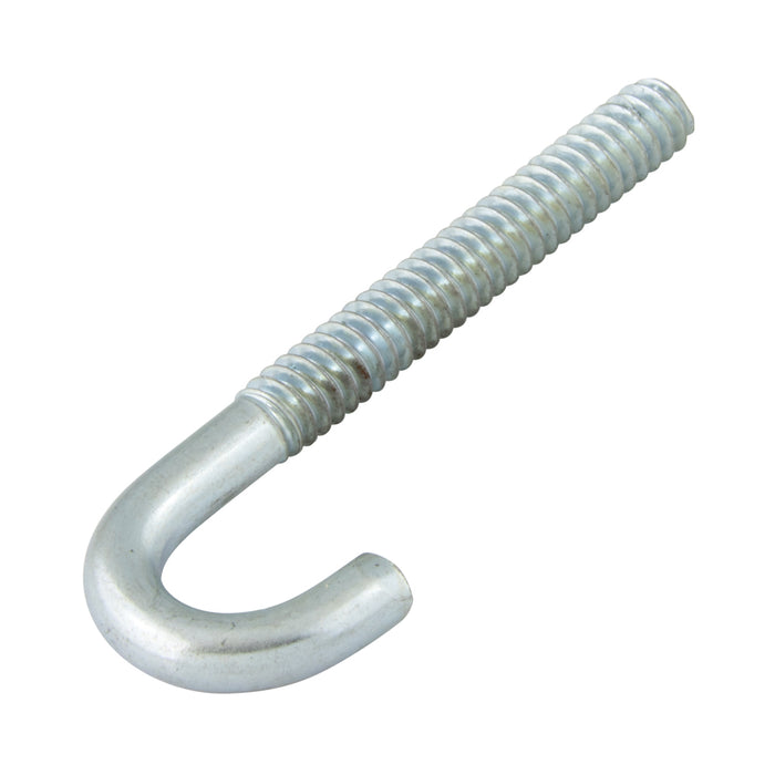"J" Bolt 1/4"-20 UNC x 6" O/A LGTH Steel Zinc Plated