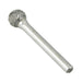 Carbide Burr, Double Cut Ball Shape 1/2" DIA x 7/16" LGTH x 1/4" Shank Hardened Steel Shank, Tungsten Carbide Tip by Spaenaur Inc.