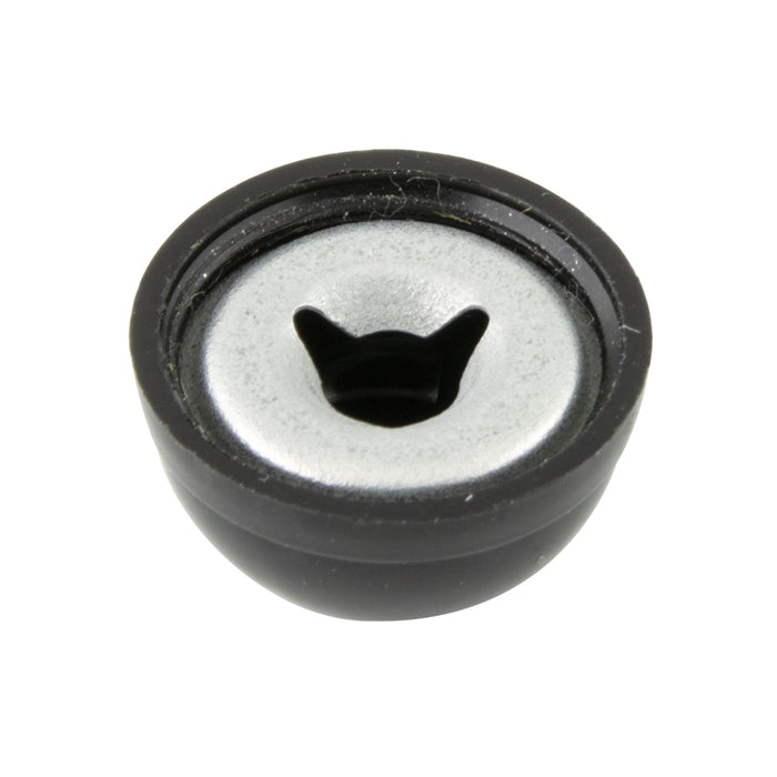 Cap Type Push-On Nut, Black for .125" (1/8") Stud DIA. Spring Steel Insert, Plastic Cap by Spaenaur Inc.