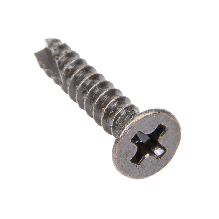 Thread-Cutting Screw Flat Phil HD #5 x 5/8" LONG, Type 25 Hardened Steel Black Zinc Finish by Spaenaur Inc.