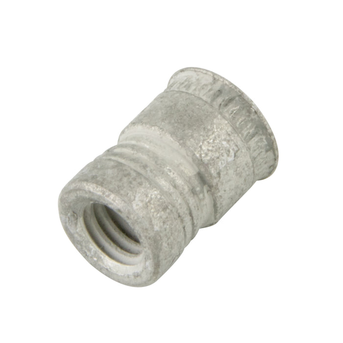 A-T Series Knurled Threaded Insert Standard Open End #6-32 UNC x .390" LGTH 6061-T6 Aluminum Trivalent Tin Zinc Plated