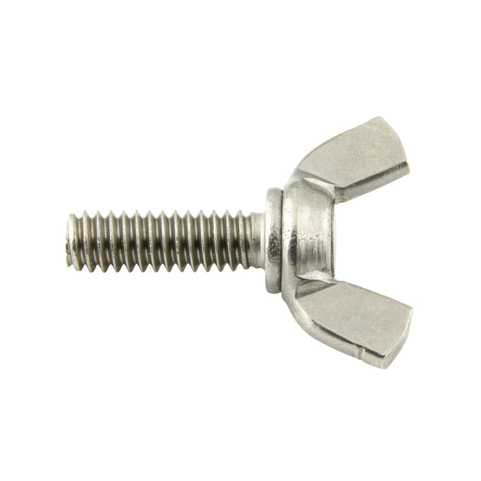 Wing Screw W/Shoulder & Riveted-On Head 3/8"-16 UNC x 5/8" 18-8 SS by Spaenaur Inc.