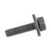 Sems Machine Screw Hex Head, With 17mm OD Flat Washer, 6mm X 1.00 Pitch X 25mm Lgth, Low Carbon Steel, Black Phosphate by Spaenaur Inc.