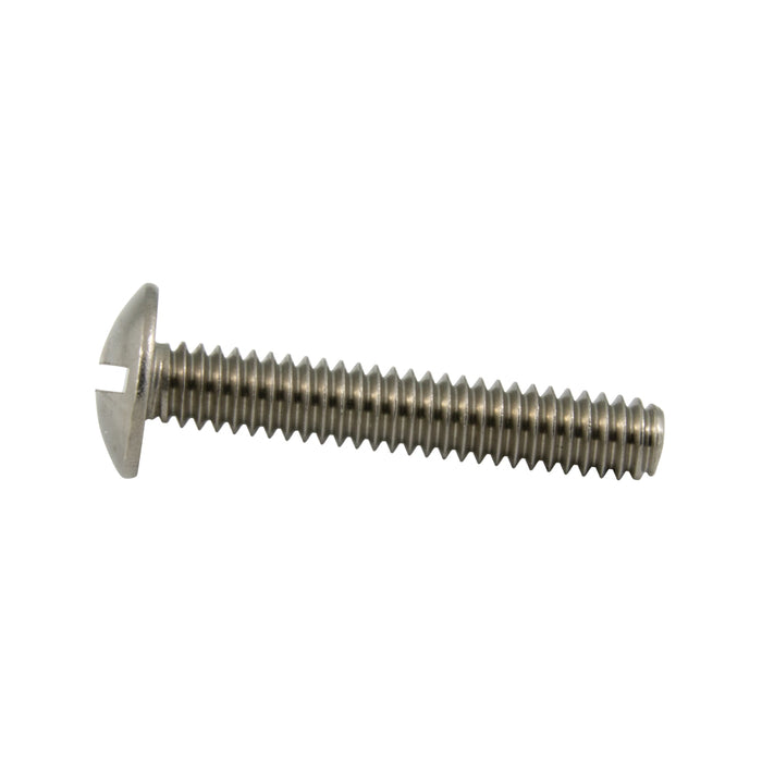 Machine Screw, Truss Head, Slotted Drive, 1/4"-20 UNC x 2-1/2" Length, Stainless Steel by Spaenaur Inc.