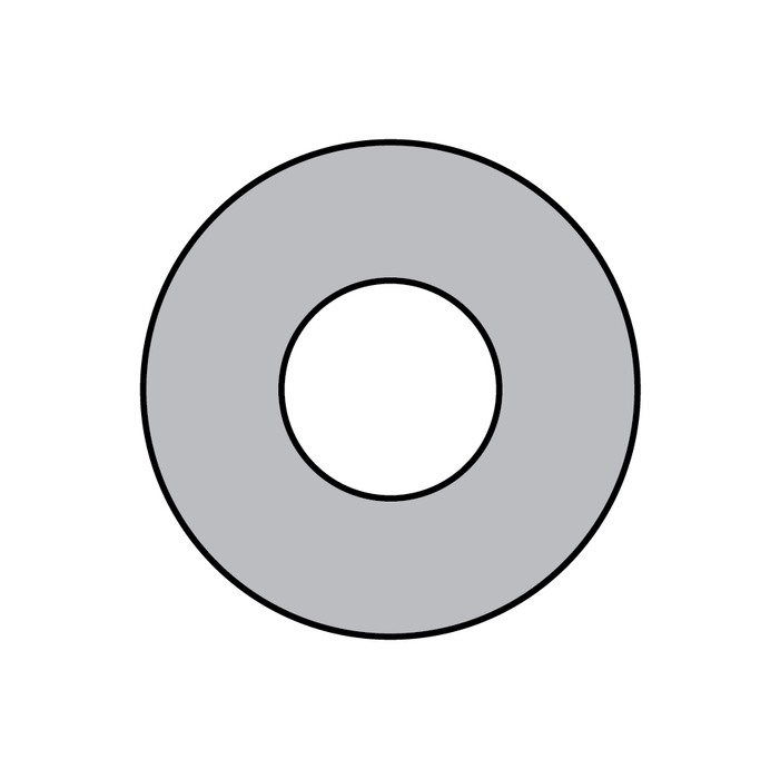 Fender Washer Flat Round Bolt Size 1/4" 9/32" ID x 1-1/4" OD x .065" THK Steel Zinc Chromate Plated