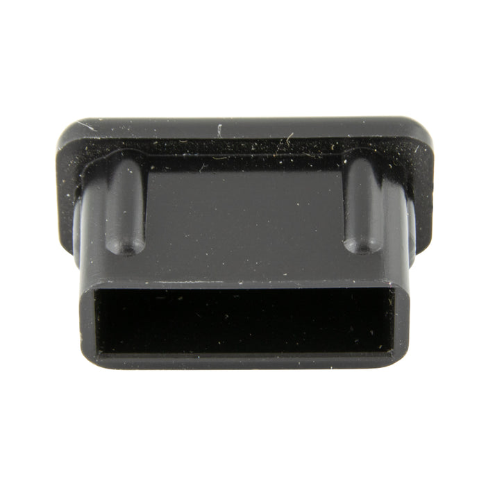 Insert Plug, Rectangular Style 3/4" x 1 1/2" Rect, 16-18 GA Polyethylene Black by Spaenaur Inc.