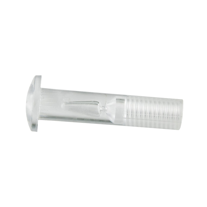 Molded Threaded Plastic Post Unslotted, 7/32" O.D. Barrel #8-32 UNC x 3/4" LG Under Head Cellulose Acetate Butyrat, Clear