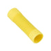 Connecteur bout à bout, isolé sans soudure, 10-12 fils, A = 1, E = 13/64, F = 17/64, cuivre électrolytique, isolant en plastique jaune, plaque d'étain brillante, par Spaenaur Inc.