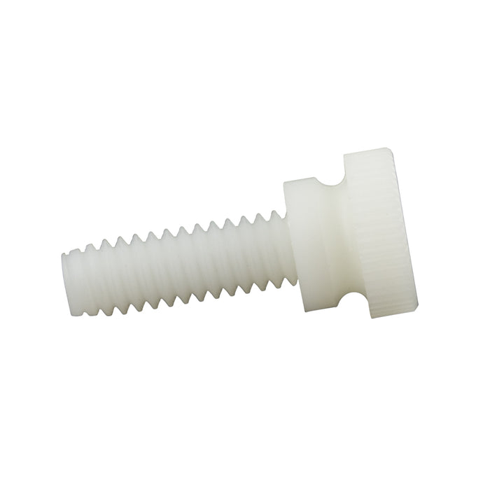 Thumb Screw, Knurled 5/16"-18 UNC x 1/2" Molded Nylon 6/6(Ul94V2) Natural