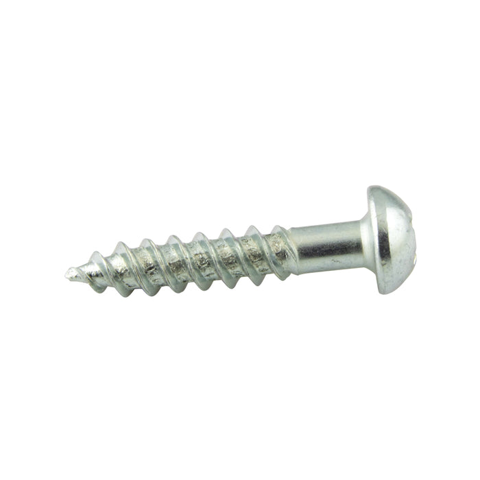 Wood Screw, Round Head, Phillips, #8 x 1" Length, Steel Zinc Plated, ASME/ANSI B18.6.1 by Spaenaur Inc.
