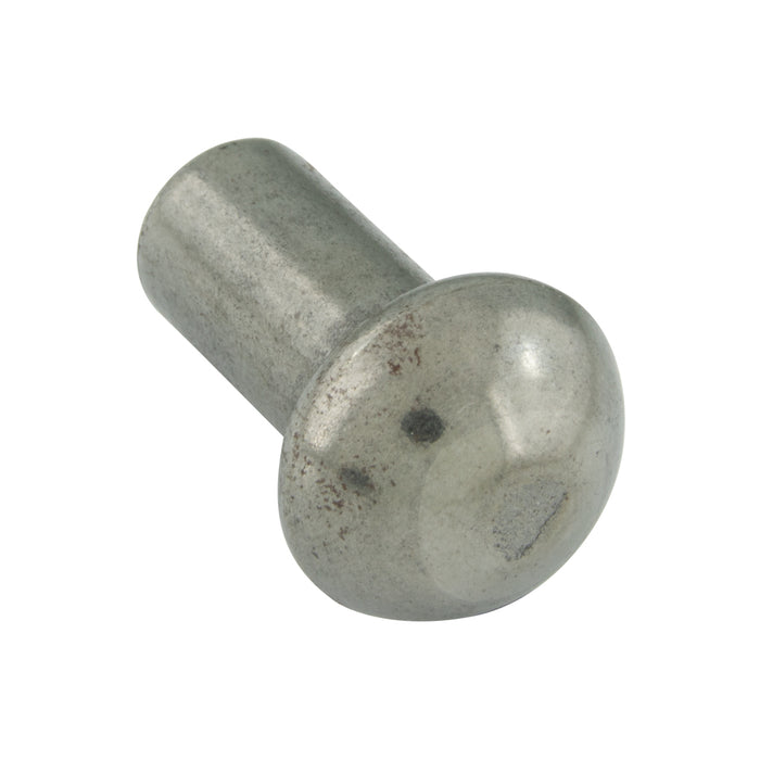 Rivet à tête ronde pleine 1/2 po de diamètre x 1 po de longueur Acier à faible teneur en carbone (C1010-1018) Non recuit, lisse par Spaenaur Inc.