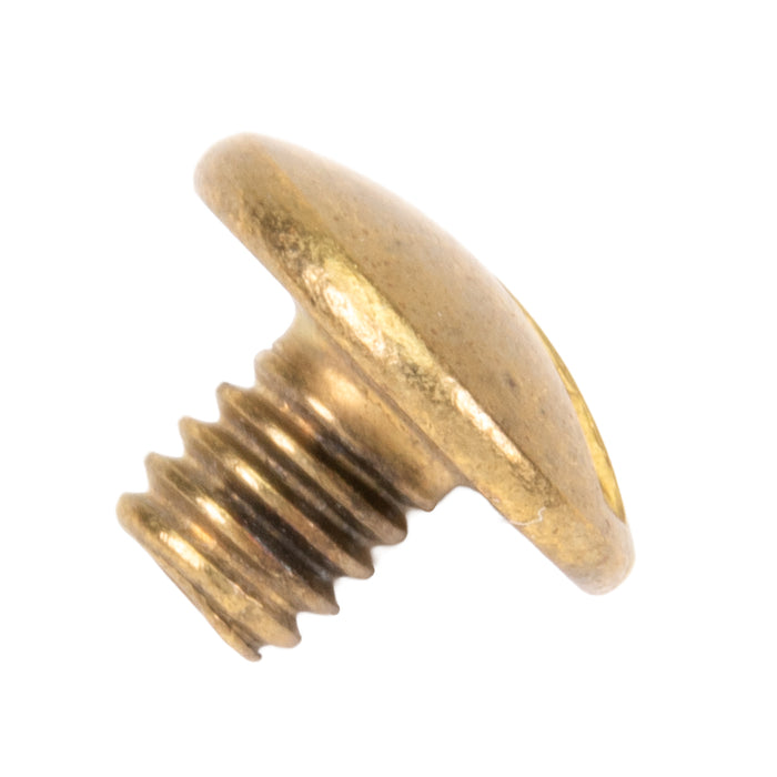 Machine Screw, Truss Head, Slotted Drive, #8-32 UNC x 3/16" Length, Brass Plain by Spaenaur Inc.