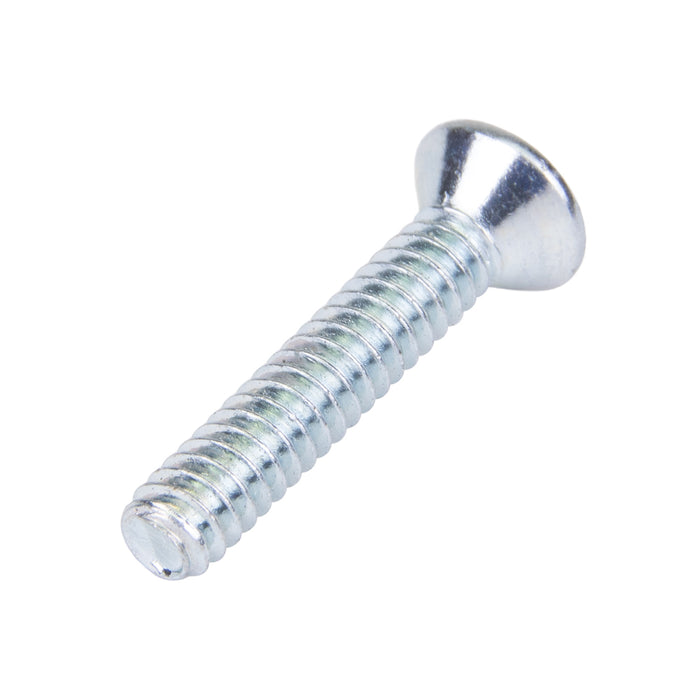 Vis à métaux, tête plate, empreinte cruciforme, M2 x 0,40 mm UNC x 6 mm de longueur, acier zingué