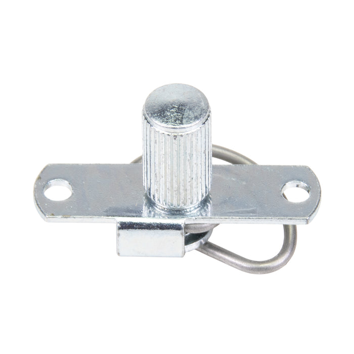 Mini loquet à ressort, tête moletée, type rivet, 0,05-0,17 po, acier zingué