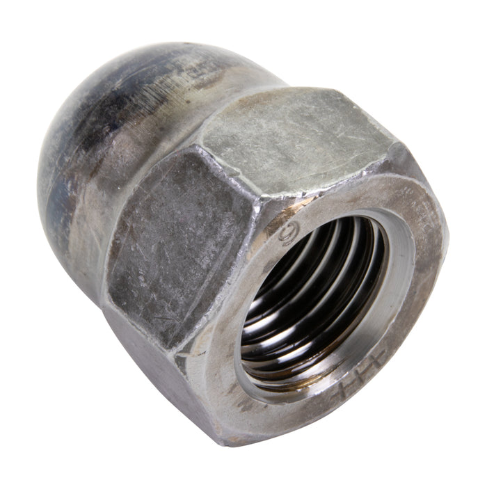 Écrou borgne, M10 x 1,50 mm, largeur à plat (WAF) 16,0 mm, épaisseur (THK) 18,0 mm, acier brut, conforme à la norme DIN 1587, fabriqué par Spaenaur Inc.