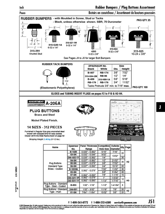 Rubber Bumper, Machine Screw Style 1"OD x 1/2"HD, Screw #10-24 x 3/8" Sbr Black, 70 Duro