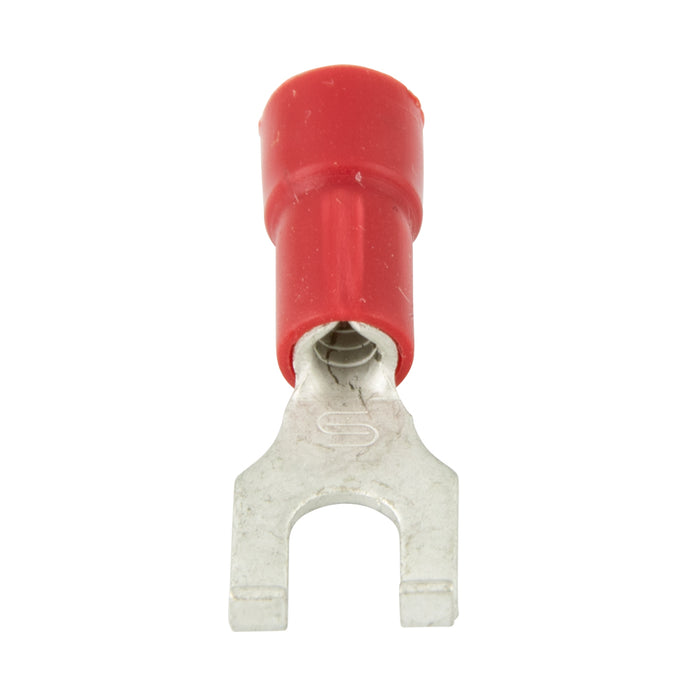 Cosse à languette à bride isolée sans soudure pour fil 22-18 n° 4-6, en cuivre électrolytique, isolant en plastique rouge, plaque d'étain brillante, fabriquée par Spaenaur Inc.