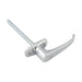 Lever 'L' Handle, Non-Locking, 180 Degree Rotation, 5/16" x 4 1/2" Shank, 1 1/2" Hole Centres, Die-Cast Chrome Plated by Spaenaur Inc.