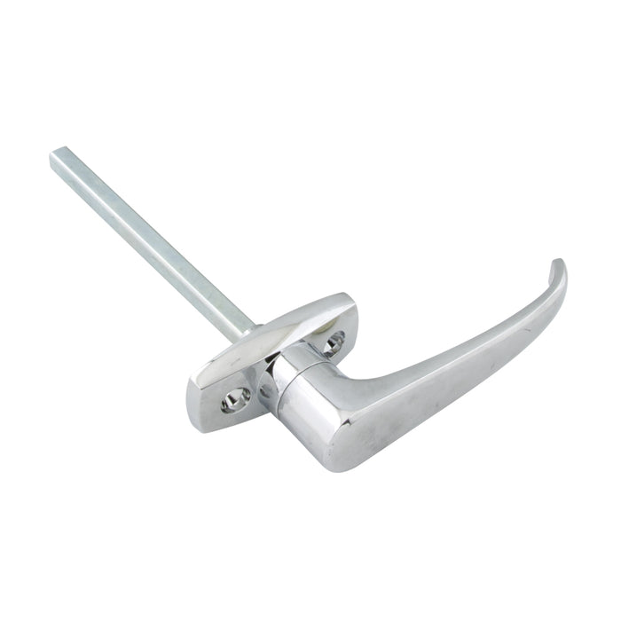 Non-Locking Handle 90 Degree Left Hand Rotation 7.25" Handle LGTH x 1.75" C. to C. Die Cast, Black Finish by Spaenaur Inc.