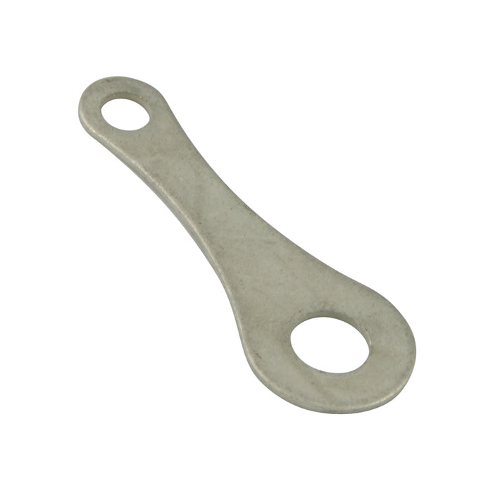Flat Type Solder Terminal Lug, #6 Screw Size, Wire Hole 0.07" O/Al LGTH 17/32" (0.531") Brass Tin Plate by Spaenaur Inc.