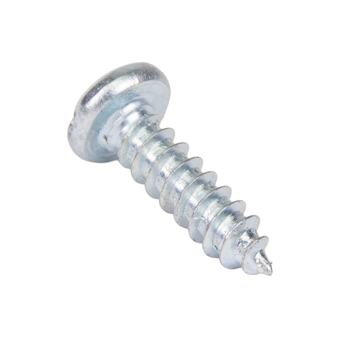 Tapping Screw, Pan Head Socket/Slot Drive, Type AB, #6 x 1/2" Length, Steel Zinc Plated by Spaenaur Inc.