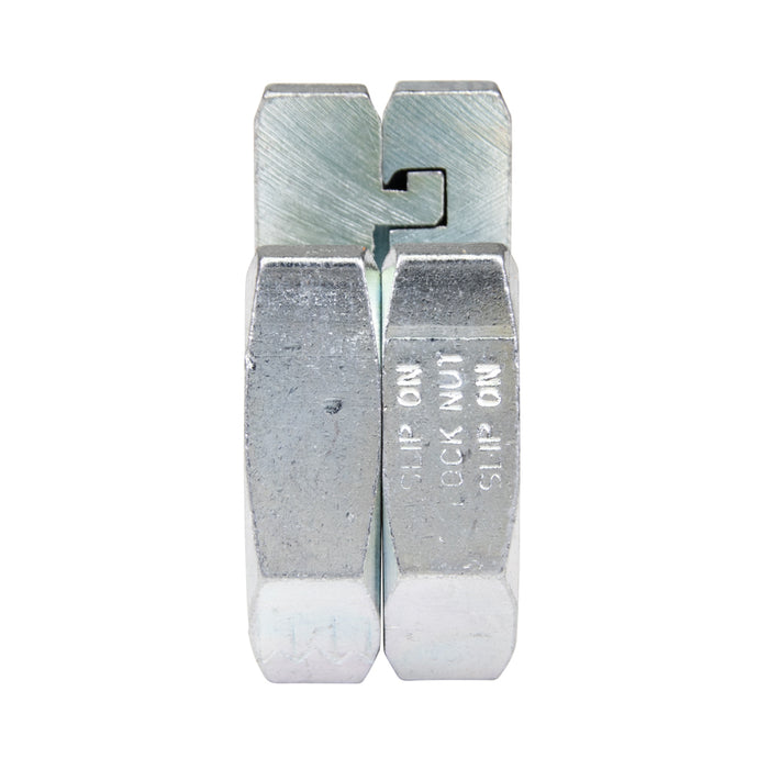 Écrous de blocage à enfiler Sae 1/2"-13 UNC (1 1/16"AF x 5/8" THK) 1018 Acier laminé à froid Zingué brillant par Slip-on®