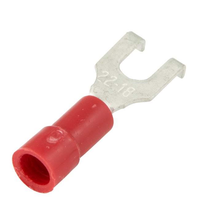Cosse à languette à bride isolée sans soudure pour fil 22-18 n° 4-6, en cuivre électrolytique, isolant en plastique rouge, plaque d'étain brillante, fabriquée par Spaenaur Inc.