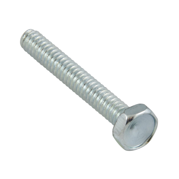 Machine Screw, Hex Head, Unslotted Drive, #8-32 UNC x 3/8" Length, Steel Zinc Plated Trivalent by Spaenaur Inc.
