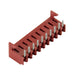 Connecteur pour carte à circuit imprimé Système d'interconnexion Kk Espacement central de 2,54 mm (0,100 po) Série 4455-10Ac Nylon - Rouge Ul 94V-O, broche - laiton étamé, ignifuge par Molex®
