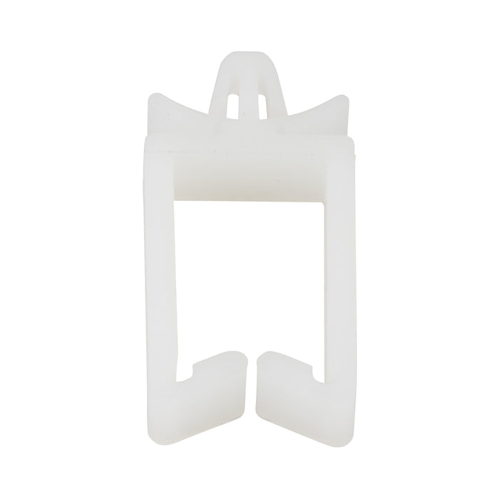 Wire And Cable Holder, Type 1 Top Entry, Regular GAte, for 3/16" Mounting Hole, 3/4" Inside LGTH x 7/16" Inside Wd, Nylon 6/6 White by Spaenaur Inc.