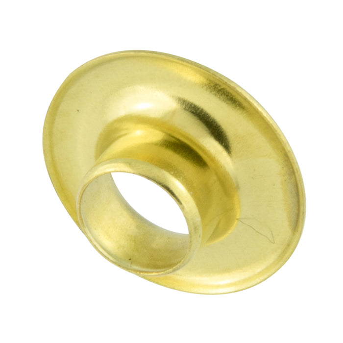 Brass Sheet Metal Grommets with Plain Washers (144/Pk) 15/32" Hole Dia., Size #4 Brass Plain (116-117 & 116-217)