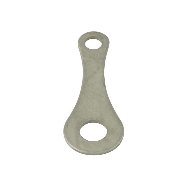 Cosse à souder plate, taille de vis n° 6, trou pour fil de 0,087 po, longueur totale de 7/8 po, en laiton, étamée à chaud par Spaenaur Inc.