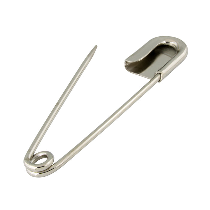 Safety Net Pin (.144" Wire DIA.) 5" O/A L,2 13/16" Throat L, 3/4" IW Brass Nickel Plated by Spaenaur Inc.