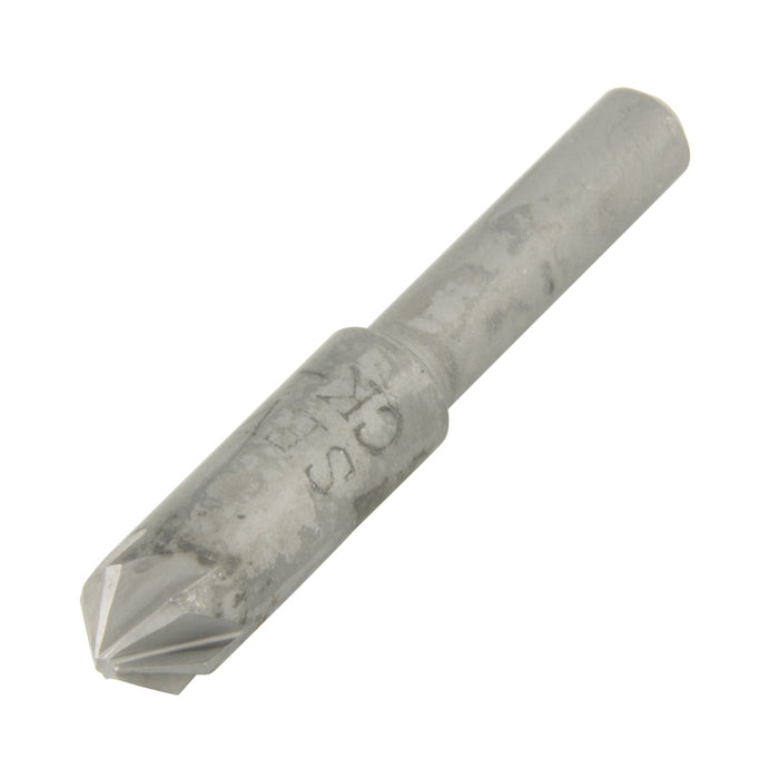 Fraise à chanfreiner sans vibrato à six cannelures, chanfrein à 90 degrés, diamètre de tête 3/16 po x diamètre de tige 3/16 po, acier rapide Ck-3/16-45 de Spaenaur Inc.