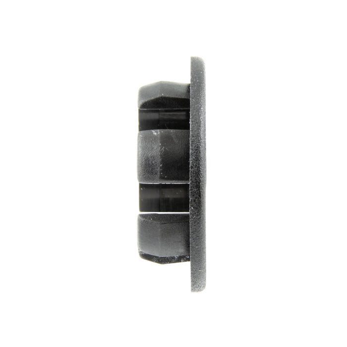 Attache pour cache-trou, tête plate, finition mate, trou de 0,687 po x épaisseur de panneau de 0,031/0,109 po, nylon noir 6/6