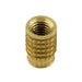 Brass Barb-Sert Metric M6 x 1.0mm Pitch x .500" Reg LGTH Brass Plain by Barb-Sert®