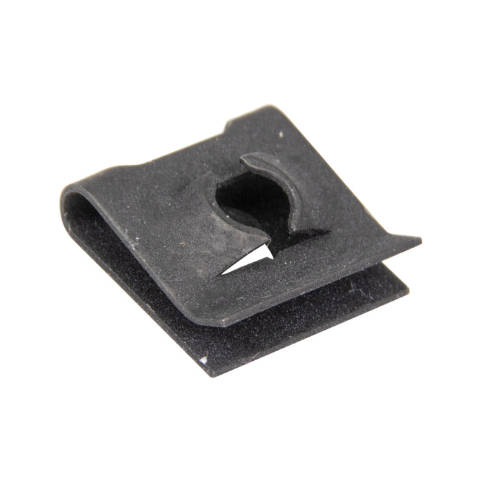 Écrou à ressort de type « U » pour #8-32 UNC MS, plage de panneaux .072-.081" Acier à ressort traité thermiquement Phosphate et huile Tinnerman # C07852-832-4 par Spaenaur Inc.