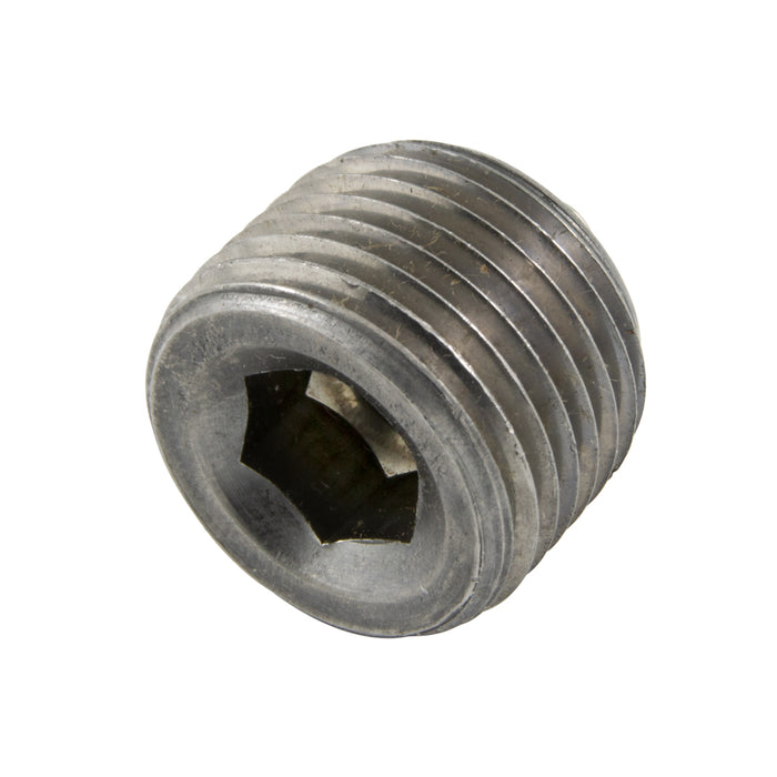 Hex Recessed Magnetic Pipe Plug Bar Style Magnet (.248" Projection) 1/8"-27 NPTF x .618" O/A LGTH Neodymium Magnet, Steel Body by Spaenaur Inc.