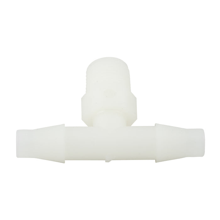 Miniature Branch Tee for 1/4" Tubing ID (1/8"-27 NPT) Nylon