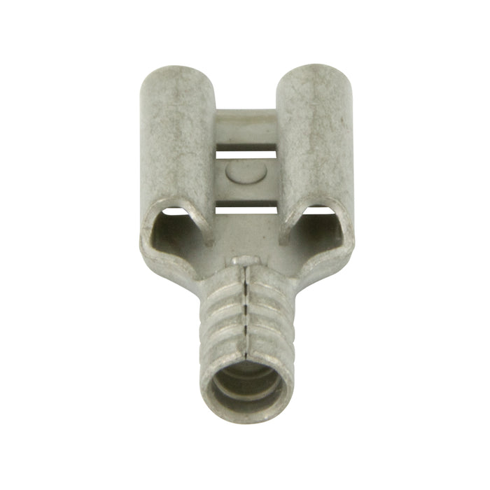 Quick Connect Terminal, Non-Insulated Angle Female Tab Sock Wire Size 16-14 GA. Copper Alloy Chromate Plated by Spaenaur Inc.