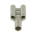 Quick Connect Terminal, Non-Insulated Angle Female Tab Sock Wire Size 16-14 GA. Copper Alloy Chromate Plated by Spaenaur Inc.