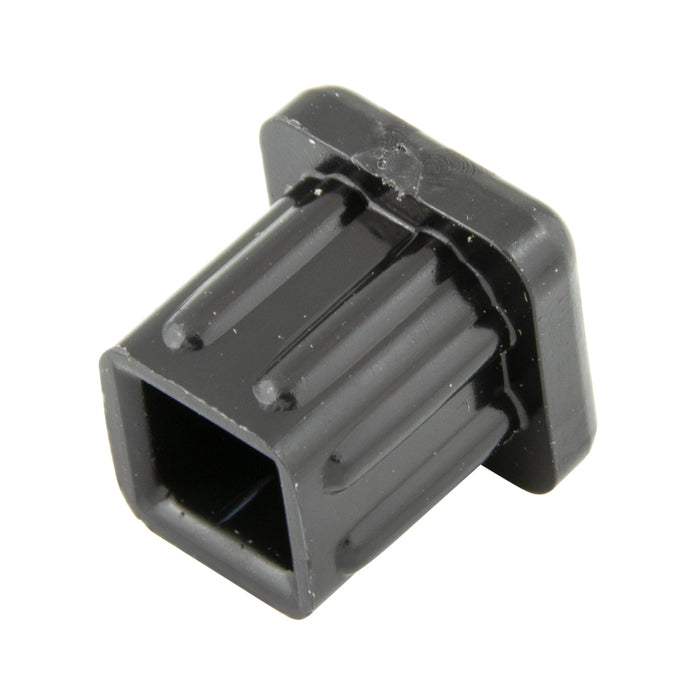 Glissière carrée à insérer Base carrée plate pour tube de 1/2 po x calibre 16-18 Polyéthylène Noir par Spaenaur Inc.