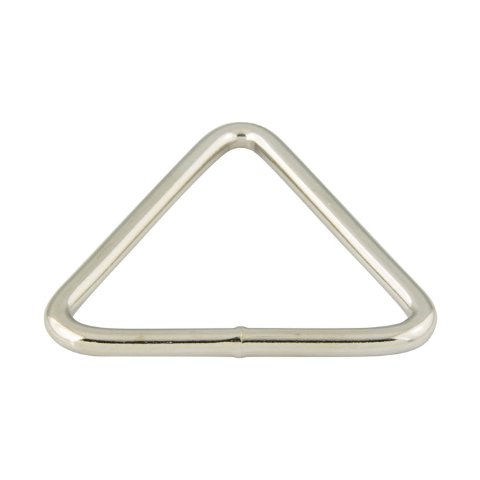 Welded Triangle Ring 1-1/2" IW x .135" Wire DIA Steel Nickel Plated by Spaenaur Inc.